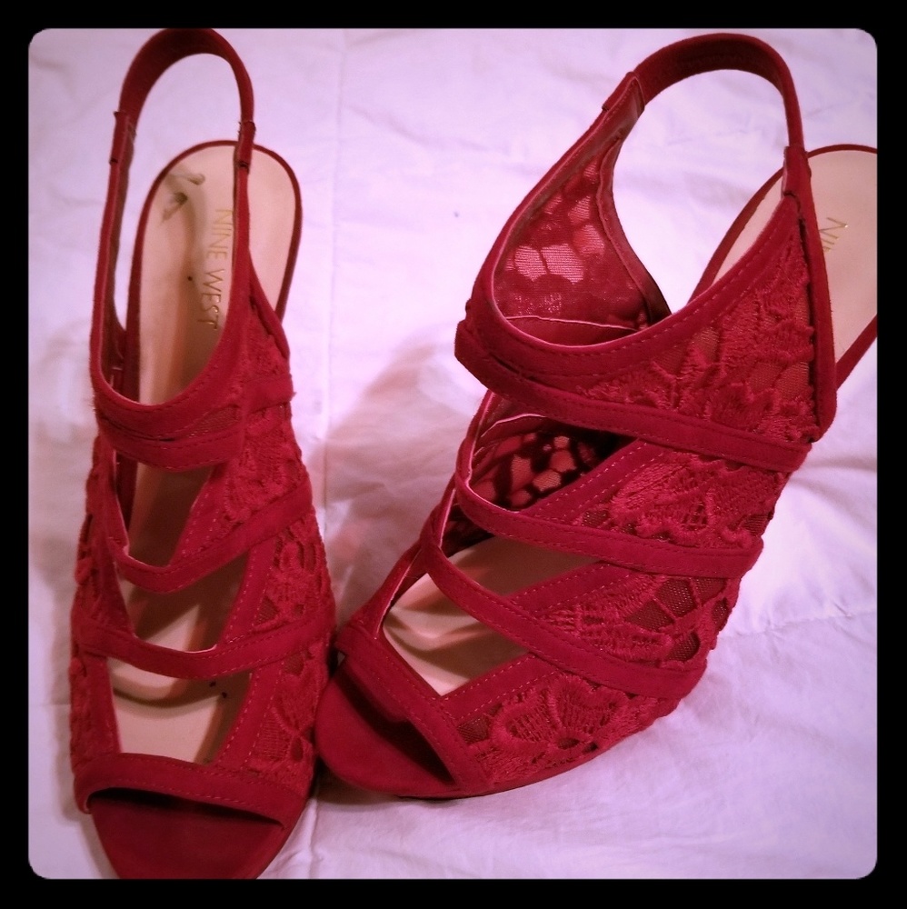 ♥️Sexy Red Lace High heels